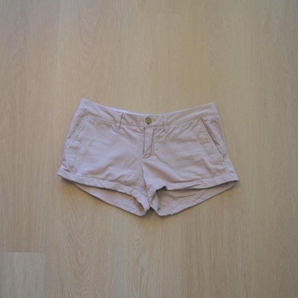 Vintage y2k TNA Light Pink Cuffed Micro Shorts - Picture 1 of 8